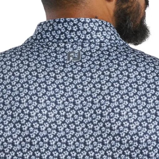 FootJoy Floral Sketch Lisle Shirt Polo Short Sleeve Golf Apparel