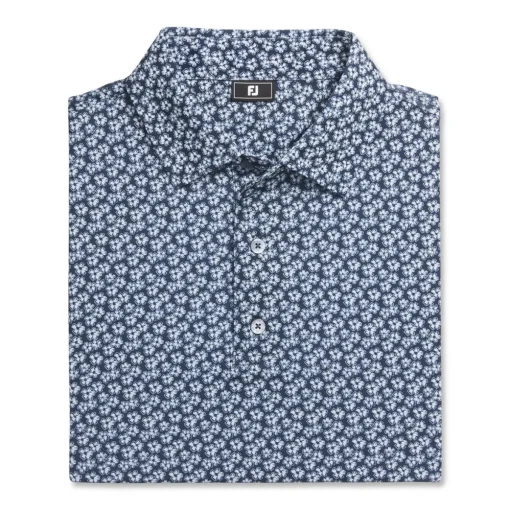 FootJoy Floral Sketch Lisle Shirt Polo Short Sleeve Golf Apparel