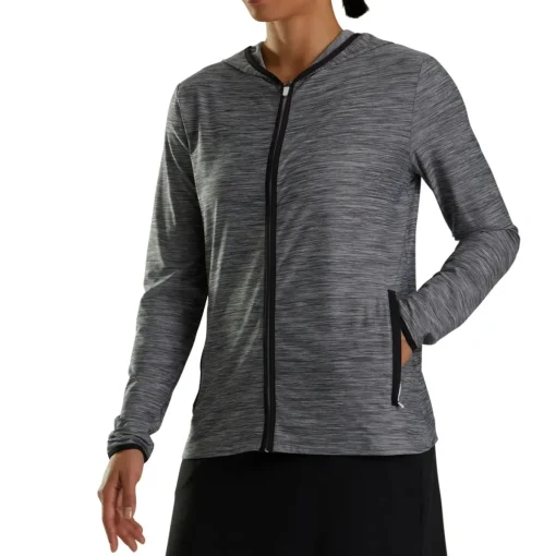 FootJoy Full Zip Space Dye Hoodie Previous Season Apparel Style Outerwear Jacket Golf Apparel
