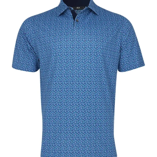FootJoy Geometry Print Previous Season Apparel Style Shirt Polo Short Sleeve Golf Apparel