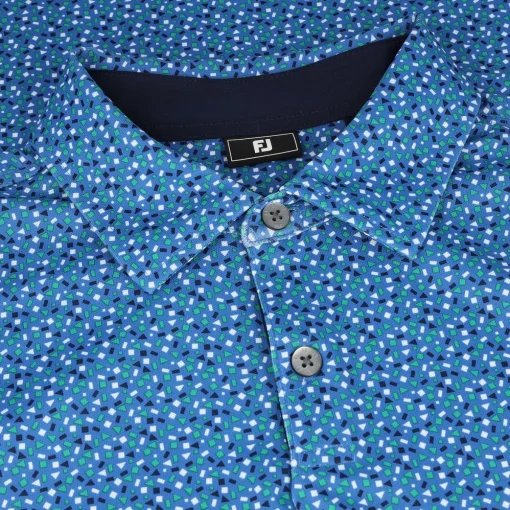 FootJoy Geometry Print Previous Season Apparel Style Shirt Polo Short Sleeve Golf Apparel