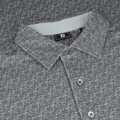 FootJoy Golf Course Doodle Stretch Pique Self Collar Previous Season Apparel Style Shirt Polo Short Sleeve Golf Apparel