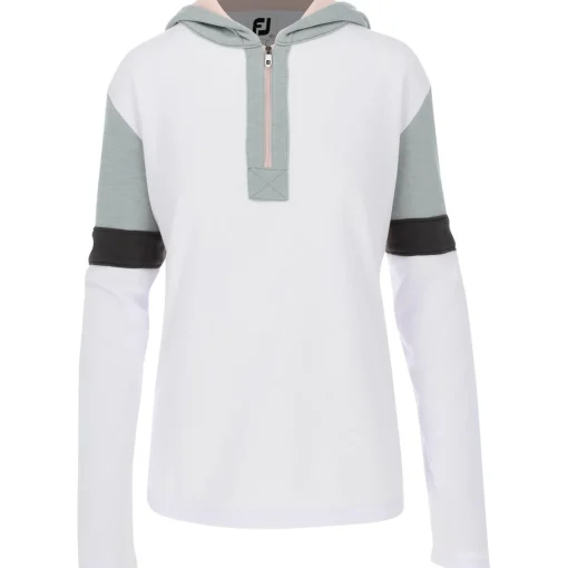FootJoy Half-Zip Blocked Hoodie Previous Season Apparel Style Outerwear Pullover Golf Apparel