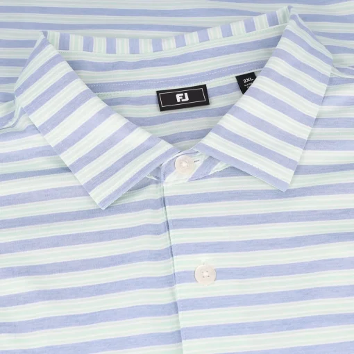 FootJoy Heather Stripe Lisle Shirt Polo Short Sleeve Golf Apparel