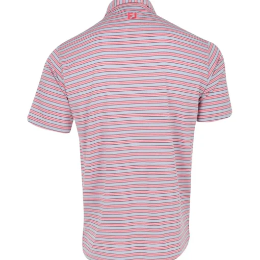 FootJoy Heather Stripe Lisle Shirt Polo Short Sleeve Golf Apparel