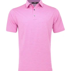 FootJoy Heather Stripe Self Collar Previous Season Apparel Style Shirt Polo Short Sleeve Golf Apparel