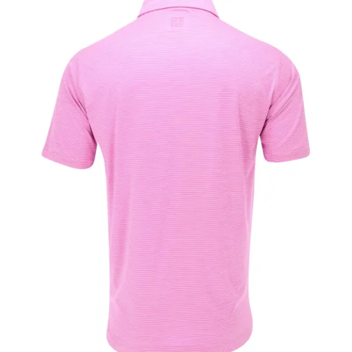 FootJoy Heather Stripe Self Collar Previous Season Apparel Style Shirt Polo Short Sleeve Golf Apparel