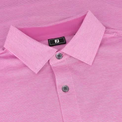 FootJoy Heather Stripe Self Collar Previous Season Apparel Style Shirt Polo Short Sleeve Golf Apparel