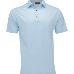 FootJoy Heather Stripe Self Collar Previous Season Apparel Style Shirt Polo Short Sleeve Golf Apparel