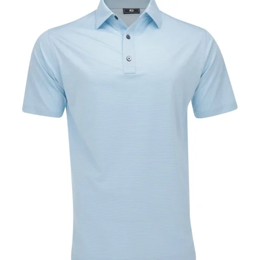 FootJoy Heather Stripe Self Collar Previous Season Apparel Style Shirt Polo Short Sleeve Golf Apparel