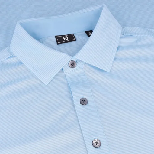 FootJoy Heather Stripe Self Collar Previous Season Apparel Style Shirt Polo Short Sleeve Golf Apparel