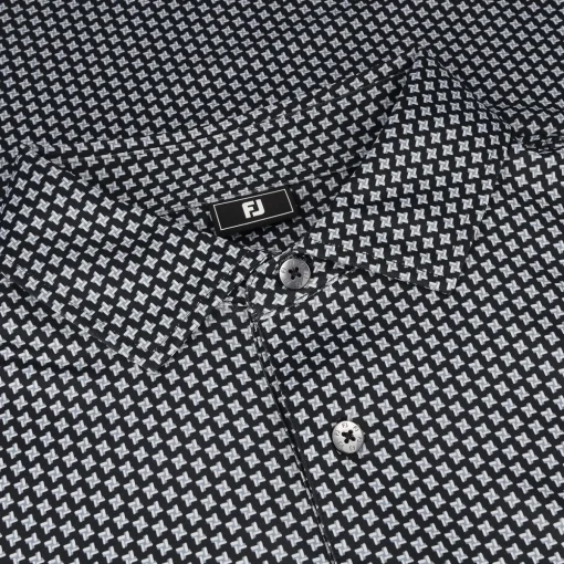 FootJoy Houndstooth Geo Lisle Shirt Polo Short Sleeve Golf Apparel