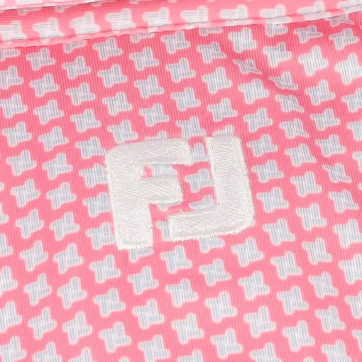 FootJoy Houndstooth Geo Lisle Shirt Polo Short Sleeve Golf Apparel