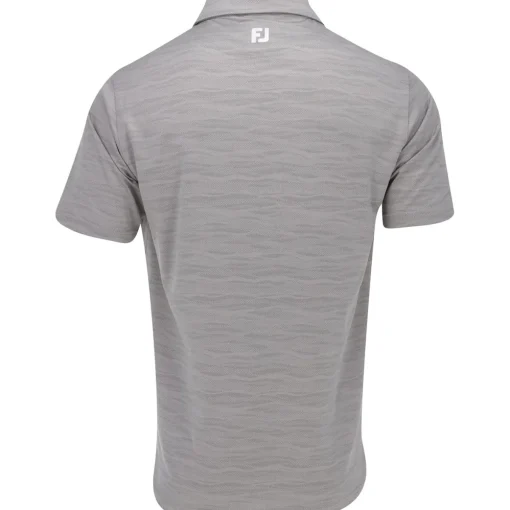 FootJoy Jacquard Wave Self Collar Previous Season Apparel Style Shirt Polo Short Sleeve Golf Apparel