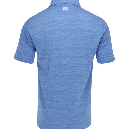 FootJoy Jacquard Wave Self Collar Previous Season Apparel Style Shirt Polo Short Sleeve Golf Apparel