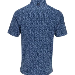 FootJoy Painted Floral Lisle Self Collar Previous Season Apparel Style Shirt Polo Short Sleeve Golf Apparel