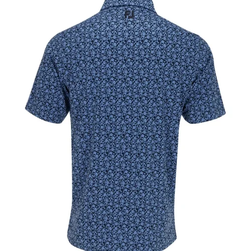 FootJoy Painted Floral Lisle Self Collar Previous Season Apparel Style Shirt Polo Short Sleeve Golf Apparel