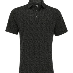 FootJoy Painted Floral Lisle Self Collar Previous Season Apparel Style Shirt Polo Short Sleeve Golf Apparel
