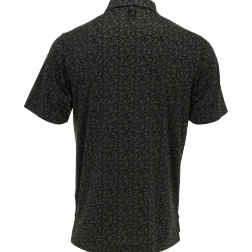 FootJoy Painted Floral Lisle Self Collar Previous Season Apparel Style Shirt Polo Short Sleeve Golf Apparel