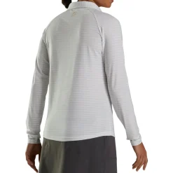 FootJoy Pin Stripe Sun Protection Previous Season Apparel Style Shirt Polo Long Sleeve Golf Apparel