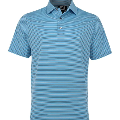 FootJoy ProDry Performance Stretch Lisle Pinstripe Previous Season Apparel Style Shirt Polo Short Sleeve Golf Apparel