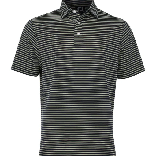 FootJoy ProDry Performance Stretch Lisle Pinstripe Previous Season Apparel Style Shirt Polo Short Sleeve Golf Apparel