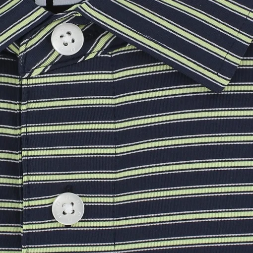 FootJoy ProDry Performance Stretch Lisle Pinstripe Previous Season Apparel Style Shirt Polo Short Sleeve Golf Apparel