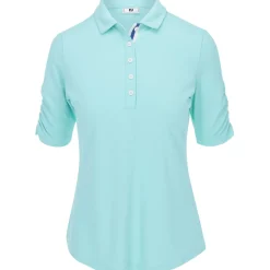 FootJoy Ruched 1/2 Sleeve Previous Season Apparel Style Shirt Polo Short Sleeve Golf Apparel