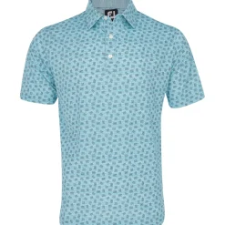 FootJoy Sketched Print Lisle Previous Season Apparel Style Shirt Polo Short Sleeve Golf Apparel