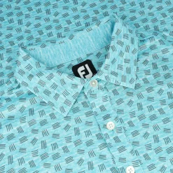 FootJoy Sketched Print Lisle Previous Season Apparel Style Shirt Polo Short Sleeve Golf Apparel