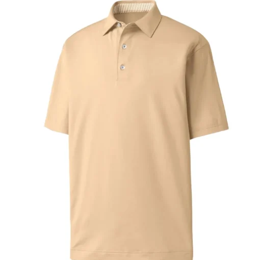 FootJoy Solid Lisle Self Collar Previous Season Apparel Style Shirt Polo Short Sleeve Golf Apparel