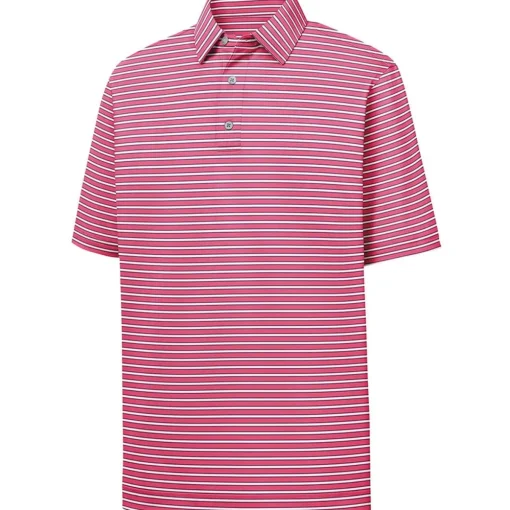 FootJoy Stretch Lisle Pinstripe Previous Season Apparel Style Shirt Polo Short Sleeve Golf Apparel