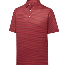 FootJoy Stretch Lisle Pinstripe Previous Season Apparel Style Shirt Polo Short Sleeve Golf Apparel