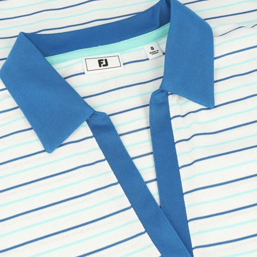 FootJoy Stripe Open Placket Sleeveless Previous Season Apparel Style Shirt Polo Short Sleeve Golf Apparel