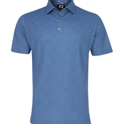 FootJoy Texture Print With Trim Stretch Pique Self Collar Previous Season Apparel Style Shirt Polo Short Sleeve Golf Apparel