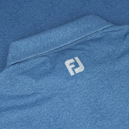 FootJoy Texture Print With Trim Stretch Pique Self Collar Previous Season Apparel Style Shirt Polo Short Sleeve Golf Apparel
