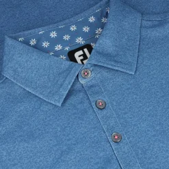 FootJoy Texture Print With Trim Stretch Pique Self Collar Previous Season Apparel Style Shirt Polo Short Sleeve Golf Apparel