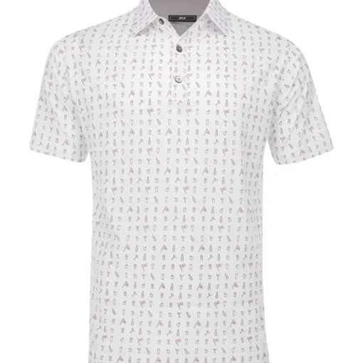 FootJoy The 19th Hole Lisle Self Collar Previous Season Apparel Style Shirt Polo Short Sleeve Golf Apparel