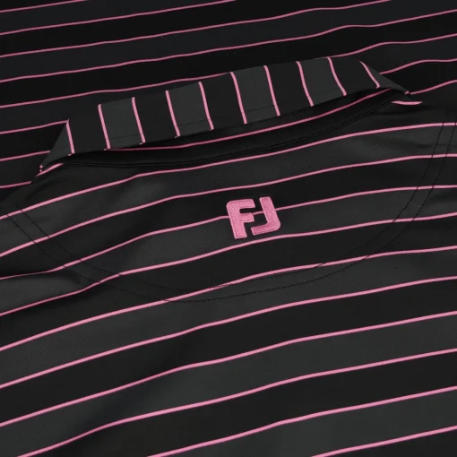 FootJoy Tonal Stripe Self Collar Previous Season Apparel Style Shirt Polo Short Sleeve Golf Apparel