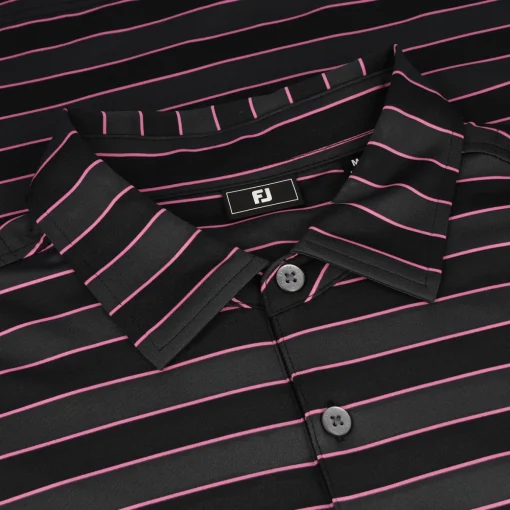 FootJoy Tonal Stripe Self Collar Previous Season Apparel Style Shirt Polo Short Sleeve Golf Apparel