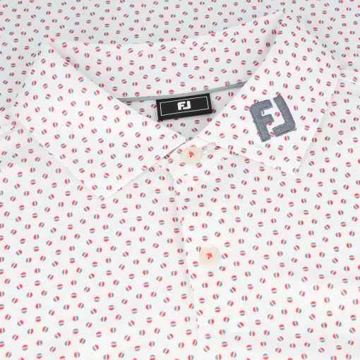 FootJoy TOUR LOGO Bounce Print Shirt Polo Short Sleeve Golf Apparel