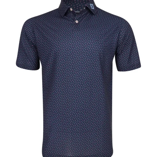 FootJoy TOUR LOGO Bounce Print Shirt Polo Short Sleeve Golf Apparel