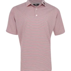 FootJoy TOUR LOGO Emory Stripe Shirt Polo Short Sleeve Golf Apparel
