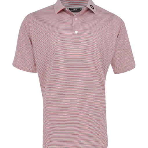 FootJoy TOUR LOGO Emory Stripe Shirt Polo Short Sleeve Golf Apparel
