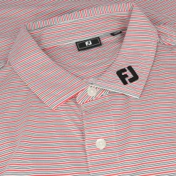 FootJoy TOUR LOGO Emory Stripe Shirt Polo Short Sleeve Golf Apparel