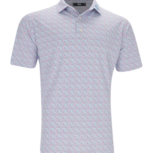 FootJoy Tour Logo Gamer Print Pique Shirt Polo Short Sleeve Golf Apparel