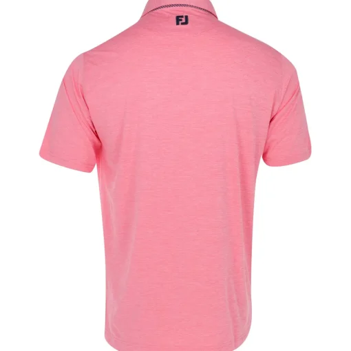 FootJoy TOUR LOGO Heather Lisle Lattice Print Shirt Polo Short Sleeve Golf Apparel