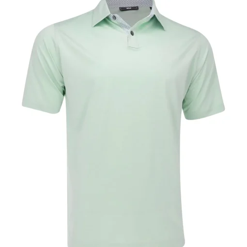 FootJoy TOUR LOGO Heather Lisle Lattice Print Shirt Polo Short Sleeve Golf Apparel