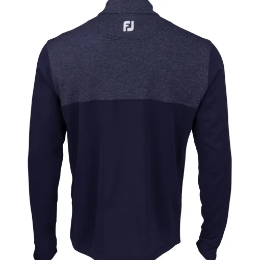 FootJoy Tour Logo Heather Yoke Half Zip Mid-Layer Previous Season Apparel Style Outerwear Pullover Golf Apparel