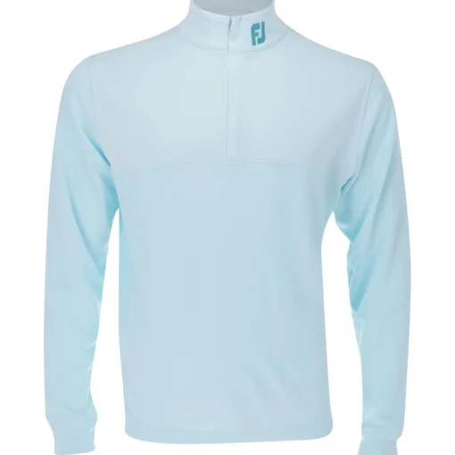 FootJoy Tour Logo Heather Yoke Half Zip Mid-Layer Outerwear Pullover Golf Apparel